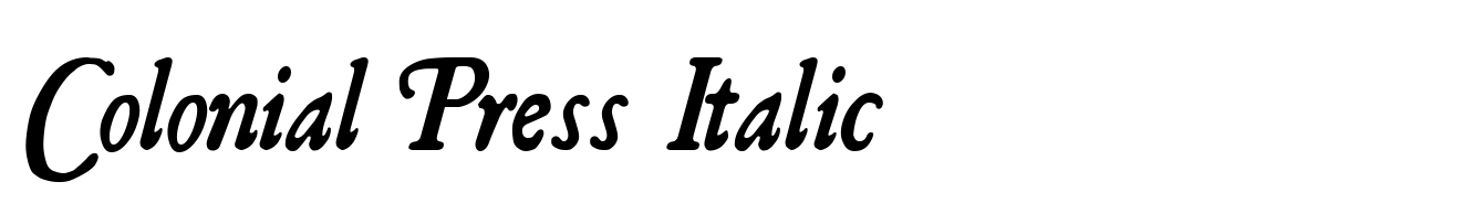 Colonial Press Italic